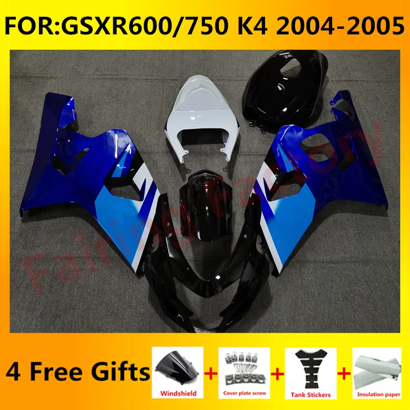 Новый комплект обтекателей для мотоцикла ABS Подходит для GSXR600 750 04 05 GSXR 600 GSX-R750 K4 2004 2005 полный комплект обтекателей синий белый
Новый комплект обтекателей для мотоцикла ABS Подходит для GSXR600 750 04 05 GSXR 600 GSX-R750 K4 2004 2005 полный комплект обтекателей синий белый