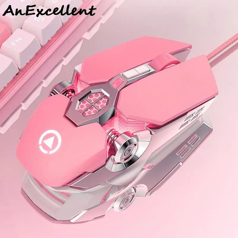 Unique cherry blossom powder gaming mouse Mouse Luminous Wired Girl Cute Mechanical Gaming Macro Mute Computer Accessories
Unique cherry blossom powder gaming mouse Mouse Luminous Wired Girl Cute Mechanical Gaming Macro Mute Computer Accessories