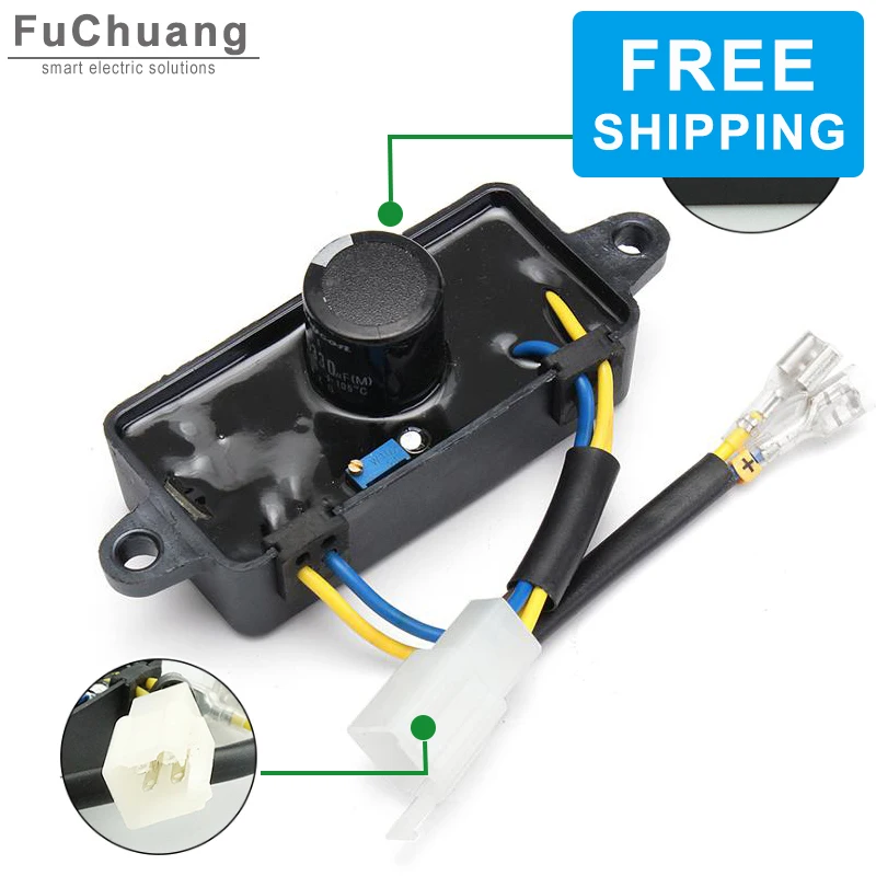 2KW-3KW AVR Gasoline Generator Spare Parts110*38*35mm Automatic Electric Voltage Rectifier Regulator
2KW-3KW AVR Gasoline Generator Spare Parts110*38*35mm Automatic Electric Voltage Rectifier Regulator