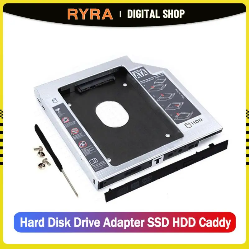 

Адаптер для жесткого диска RYRA, переходник для установки второго жесткого диска SSD HDD 9,5 мм 12,7 мм, алюминиевый переходник SATA 3,0 Optibay для 2,5 дюйма ...