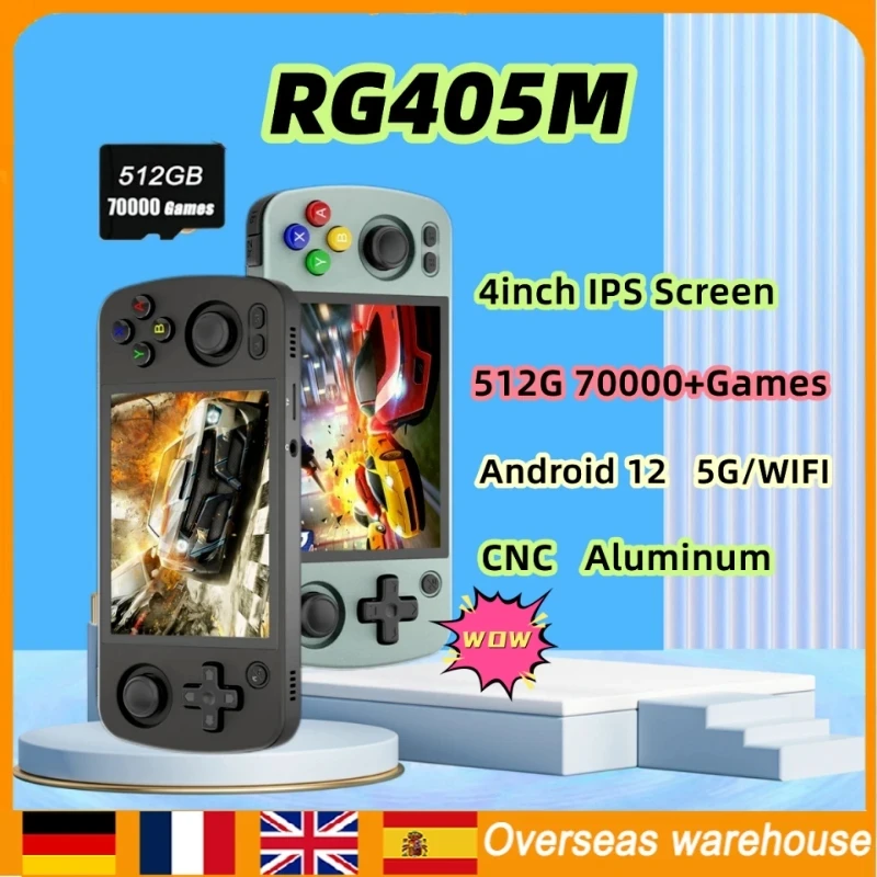 New 512G ANBERNIC RG405M 4-inch IPS Touch Screen Android 12 UNISOC Tiger T618 The First CNC Aluminum Handheld Game 70000+Games
New 512G ANBERNIC RG405M 4-inch IPS Touch Screen Android 12 UNISOC Tiger T618 The First CNC Aluminum Handheld Game 70000+Games