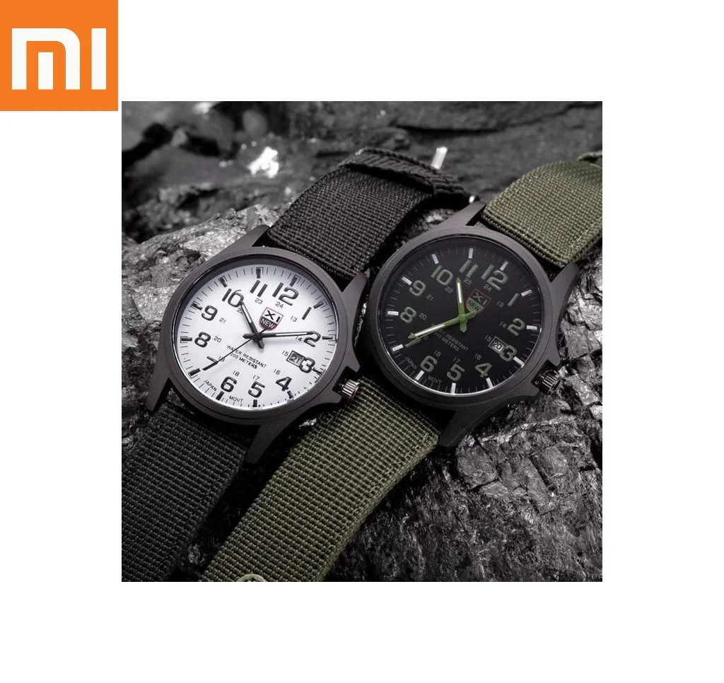 Xiaomi Men Watches Waterproof Date Stainless Steel Military Sports Watch Analog Quartz Wrist Watch Nylon Strap Relogio Masculino
Xiaomi Men Watches Waterproof Date Stainless Steel Military Sports Watch Analog Quartz Wrist Watch Nylon Strap Relogio Masculino