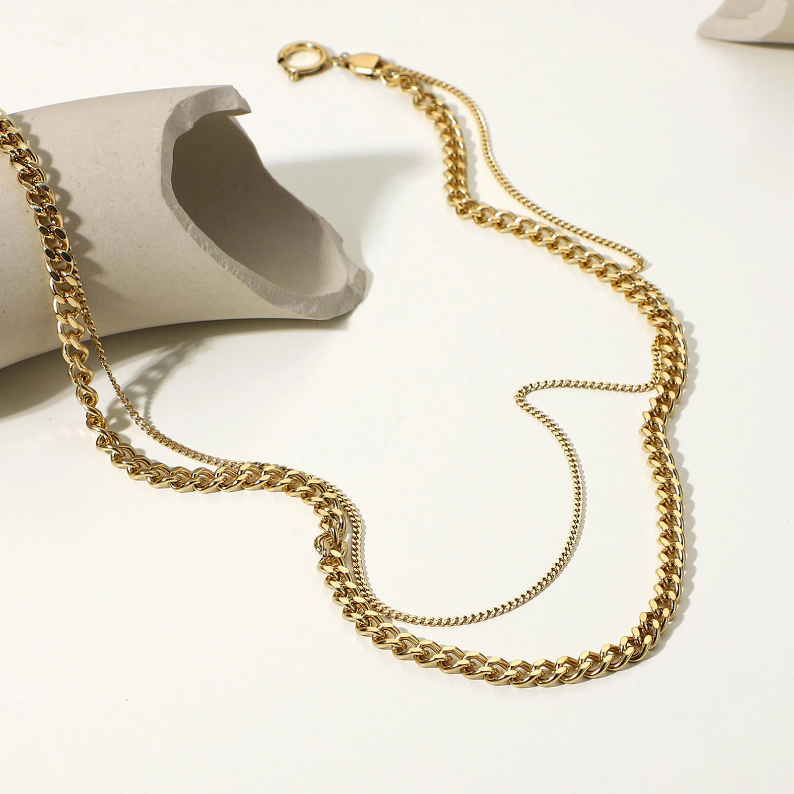 Punk Style Stainless Steel Multilayer Layered Link Chain Necklace Gold Color Women Men Summer Party Choker Collar Jewelry,1PC
Punk Style Stainless Steel Multilayer Layered Link Chain Necklace Gold Color Women Men Summer Party Choker Collar Jewelry,1PC
