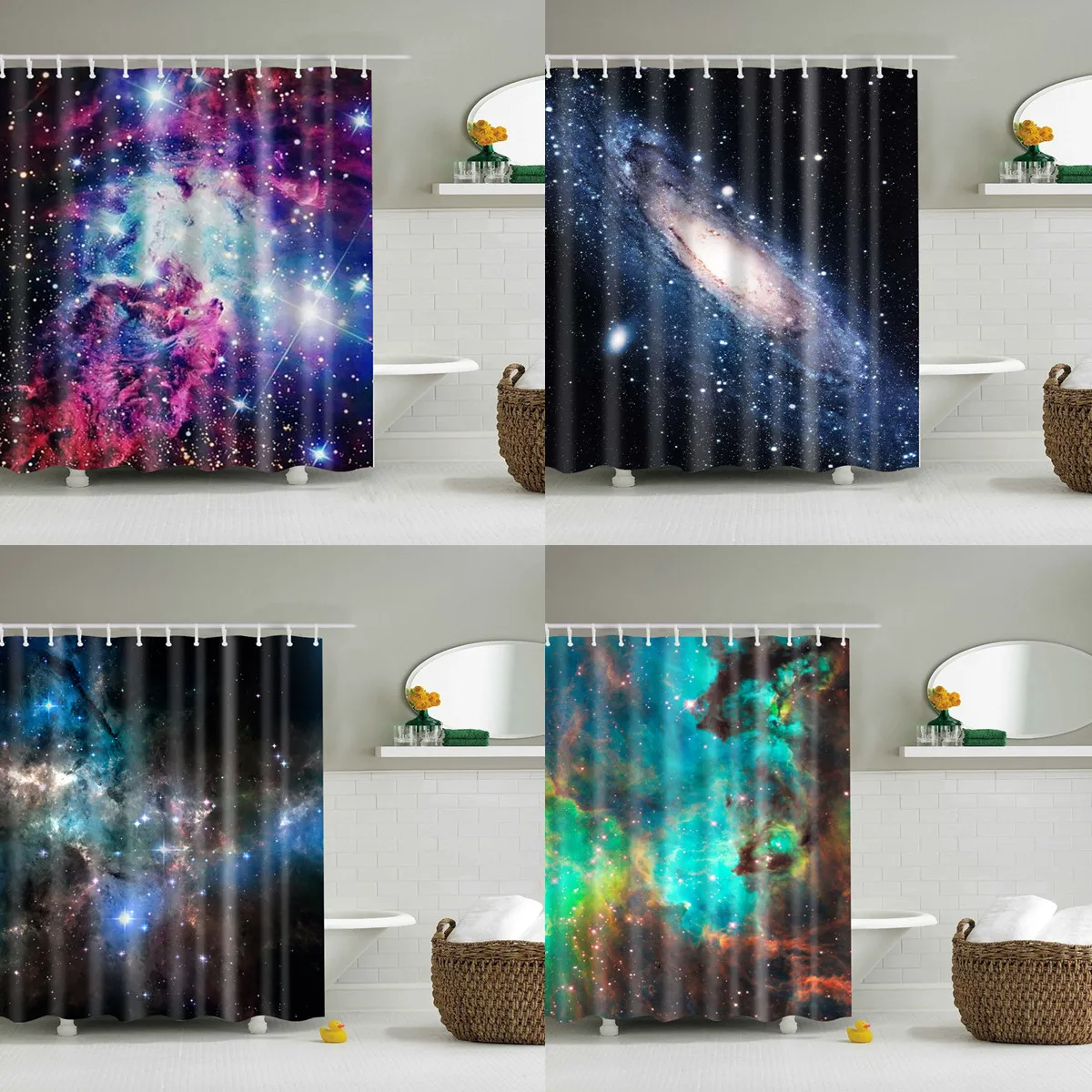 Galaxy High Quality Polyester Fabric Waterproof Shower Curtain 3D Washable Home Decor Nordic Style Bathroom Curtains With Hooks
Galaxy High Quality Polyester Fabric Waterproof Shower Curtain 3D Washable Home Decor Nordic Style Bathroom Curtains With Hooks