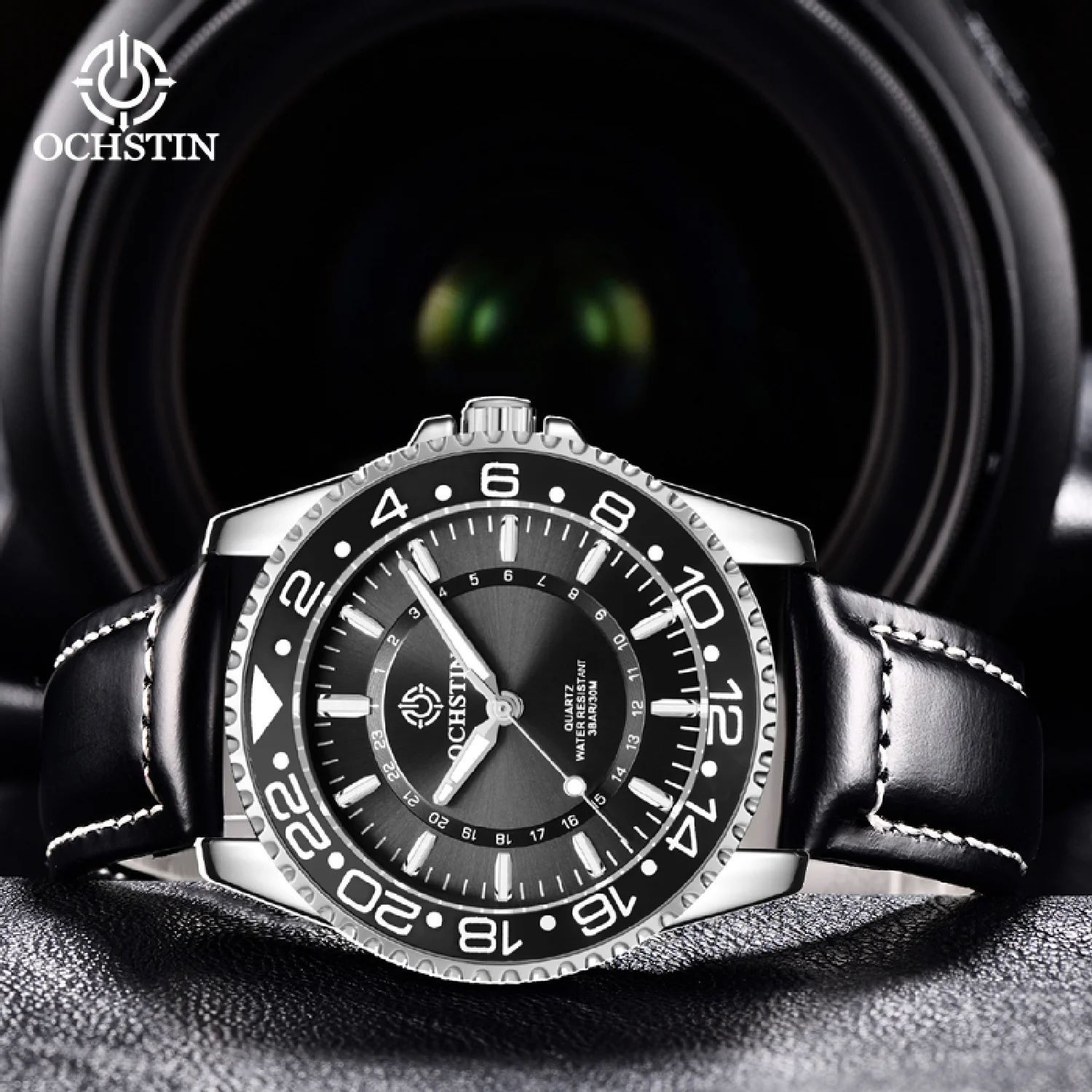 OCHSTIN Military Quartz Watch Leather Band 3ATM Waterproof Male Clock Luminous Sports Wristwatches Gifts for Men erkek kol saati
OCHSTIN Military Quartz Watch Leather Band 3ATM Waterproof Male Clock Luminous Sports Wristwatches Gifts for Men erkek kol saati