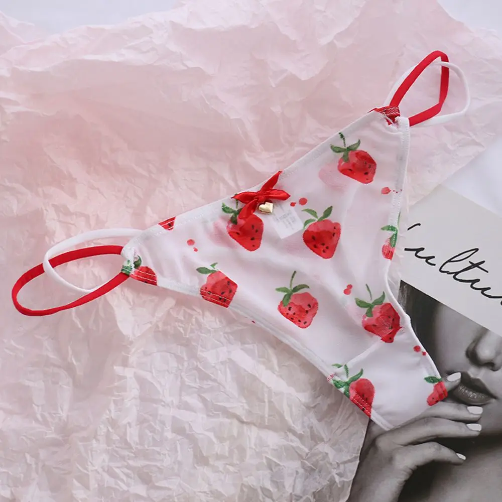 Sexy Panties Transparent Strawberry Cherry Low-Waist T-Back T-String Thong Cute Girls Ladies Mesh Brief Seamless Underwear Women
Sexy Panties Transparent Strawberry Cherry Low-Waist T-Back T-String Thong Cute Girls Ladies Mesh Brief Seamless Underwear Women