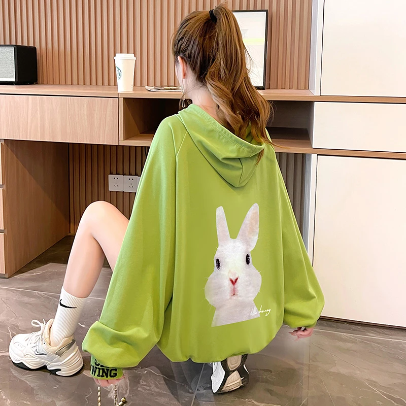 2023 Spring Autumn Oversized Hoodies Women Korean Fashion Long Sleeve Hooded Pullover Cute Bunny Print Cartoon Women Sweatshirts
2023 Spring Autumn Oversized Hoodies Women Korean Fashion Long Sleeve Hooded Pullover Cute Bunny Print Cartoon Women Sweatshirts
