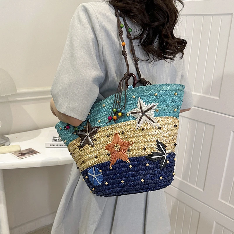 Starfish pattern Design beach Bag 2023 Hand-woven Straw bag Bohemian large capacity shopping basket women's Shoulder Handbag
Starfish pattern Design beach Bag 2023 Hand-woven Straw bag Bohemian large capacity shopping basket women's Shoulder Handbag