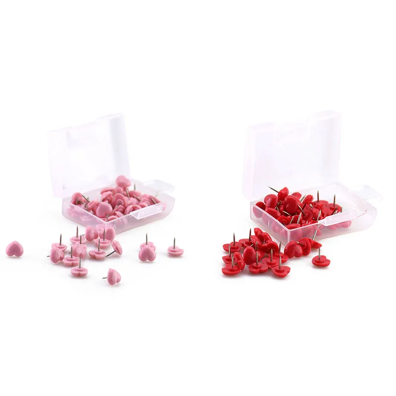 Heart Shape 50Pcs Plastic Quality Cork Board Safety Colored Push Pins Thumbtack Office School Accessories Supplies
Heart Shape 50Pcs Plastic Quality Cork Board Safety Colored Push Pins Thumbtack Office School Accessories Supplies