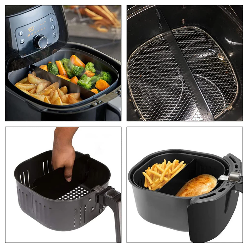 Basket Air Fryer Divider Airyer Separator 304 Stainless Steel Cooking Food Fries Kitchen Plate Separated Steak
Basket Air Fryer Divider Airyer Separator 304 Stainless Steel Cooking Food Fries Kitchen Plate Separated Steak