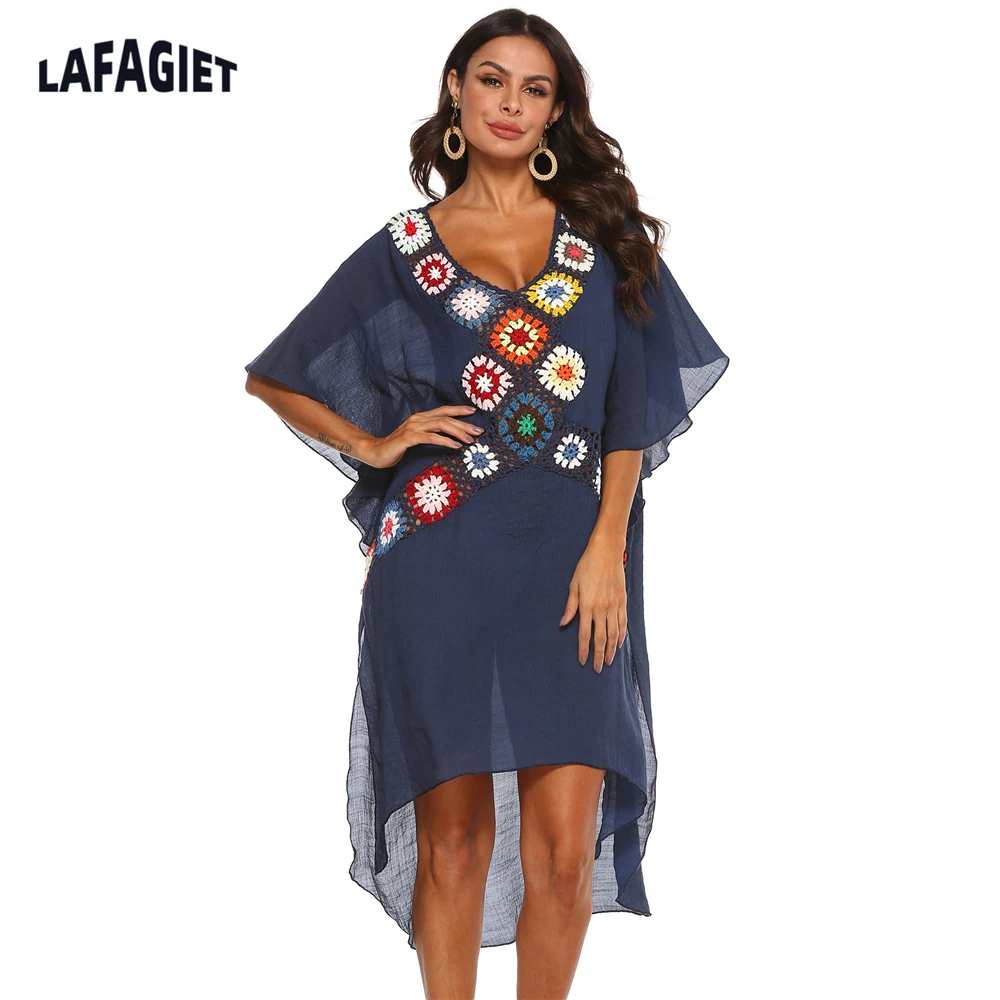 Женское пляжное платье с кукольным рукавом, накидка на бикини, летняя пляжная одежда 2022, вязаная туника с V-образным вырезом и разрезом, женс...
Женское пляжное платье с кукольным рукавом, накидка на бикини, летняя пляжная одежда 2022, вязаная туника с V-образным вырезом и разрезом, женс...