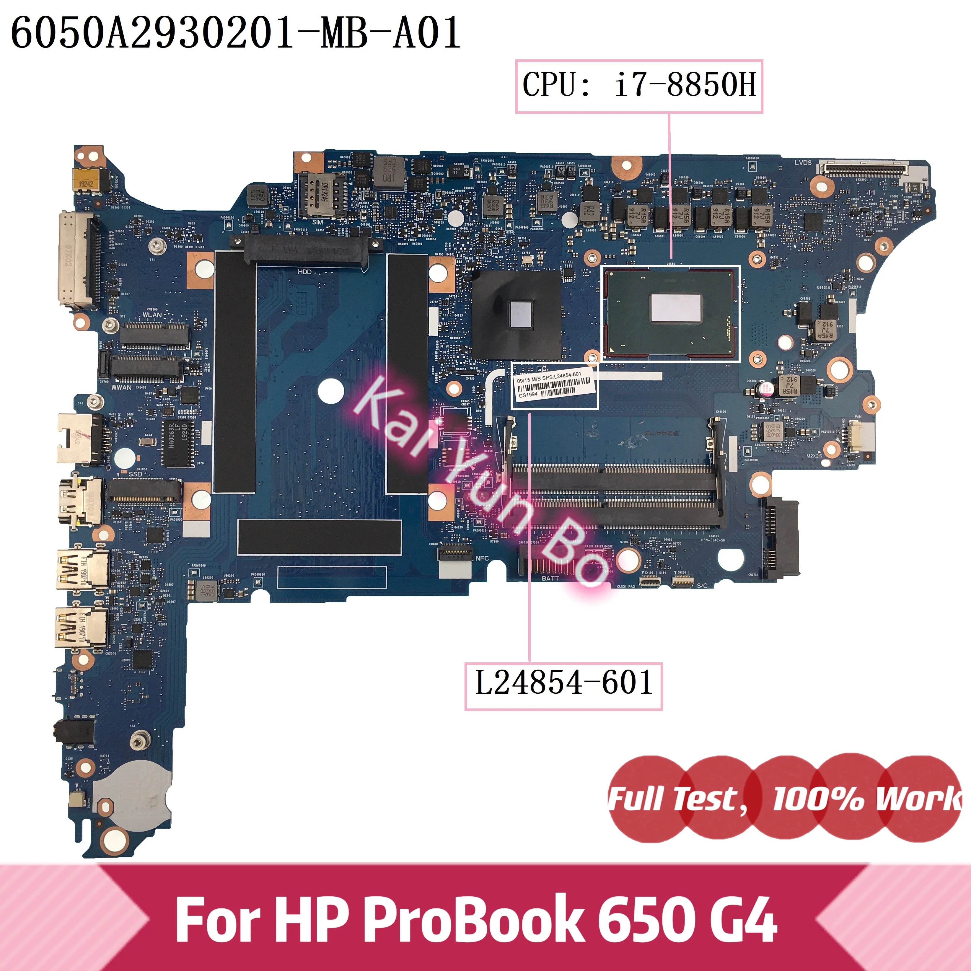 6050A2930201 Материнская плата ноутбука HP ProBook 650 G4 L24854-001 L24854-601 L24854-501 с материнской платой ЦП I7-8550U 100% Протестировано ОК
6050A2930201 Материнская плата ноутбука HP ProBook 650 G4 L24854-001 L24854-601 L24854-501 с материнской платой ЦП I7-8550U 100% Протестировано ОК