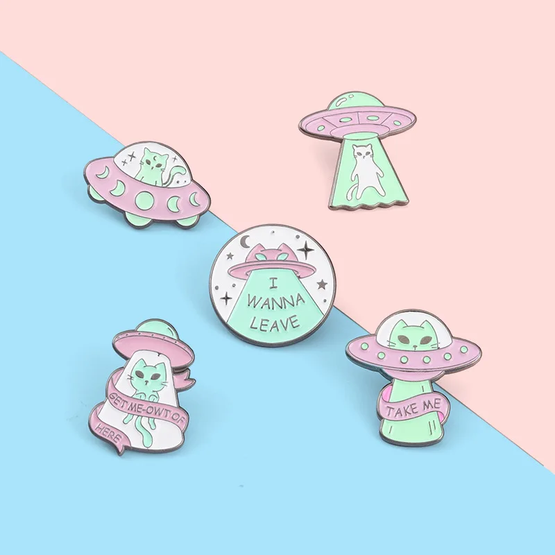 Creative Novelty Alien Cat Spackship Enamel Pin Alloy Meta Badges Brooch Lapel Pins for Women Men Kids Jewelry Accessories Gift
Creative Novelty Alien Cat Spackship Enamel Pin Alloy Meta Badges Brooch Lapel Pins for Women Men Kids Jewelry Accessories Gift
