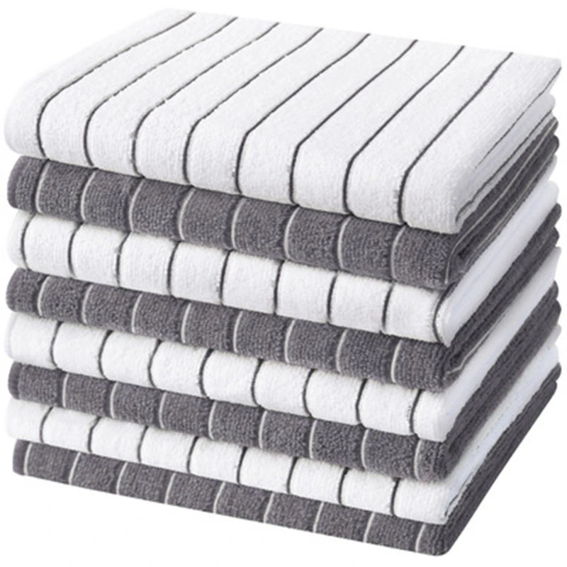 Hot Selling Microfiber Kitchen Cloths Dishcloth Absorbent Cleaning Tools Striped Rags and Cleaning Cloths That Are Soft Towel
Hot Selling Microfiber Kitchen Cloths Dishcloth Absorbent Cleaning Tools Striped Rags and Cleaning Cloths That Are Soft Towel