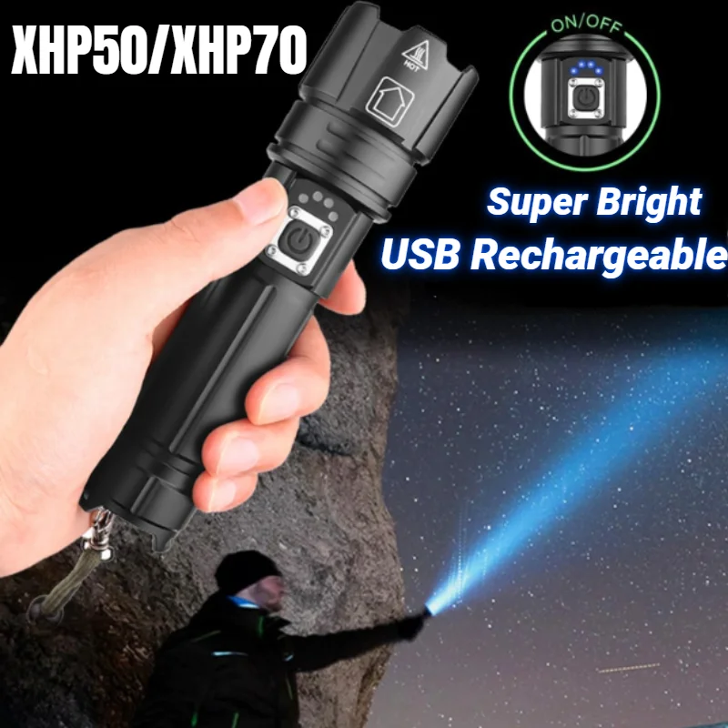 

Супер яркие фонарики, USB перезаряжаемые фонарики, яркий Тактический режим, водонепроницаемый фонарик для кемпинга и экстренных ситуаций