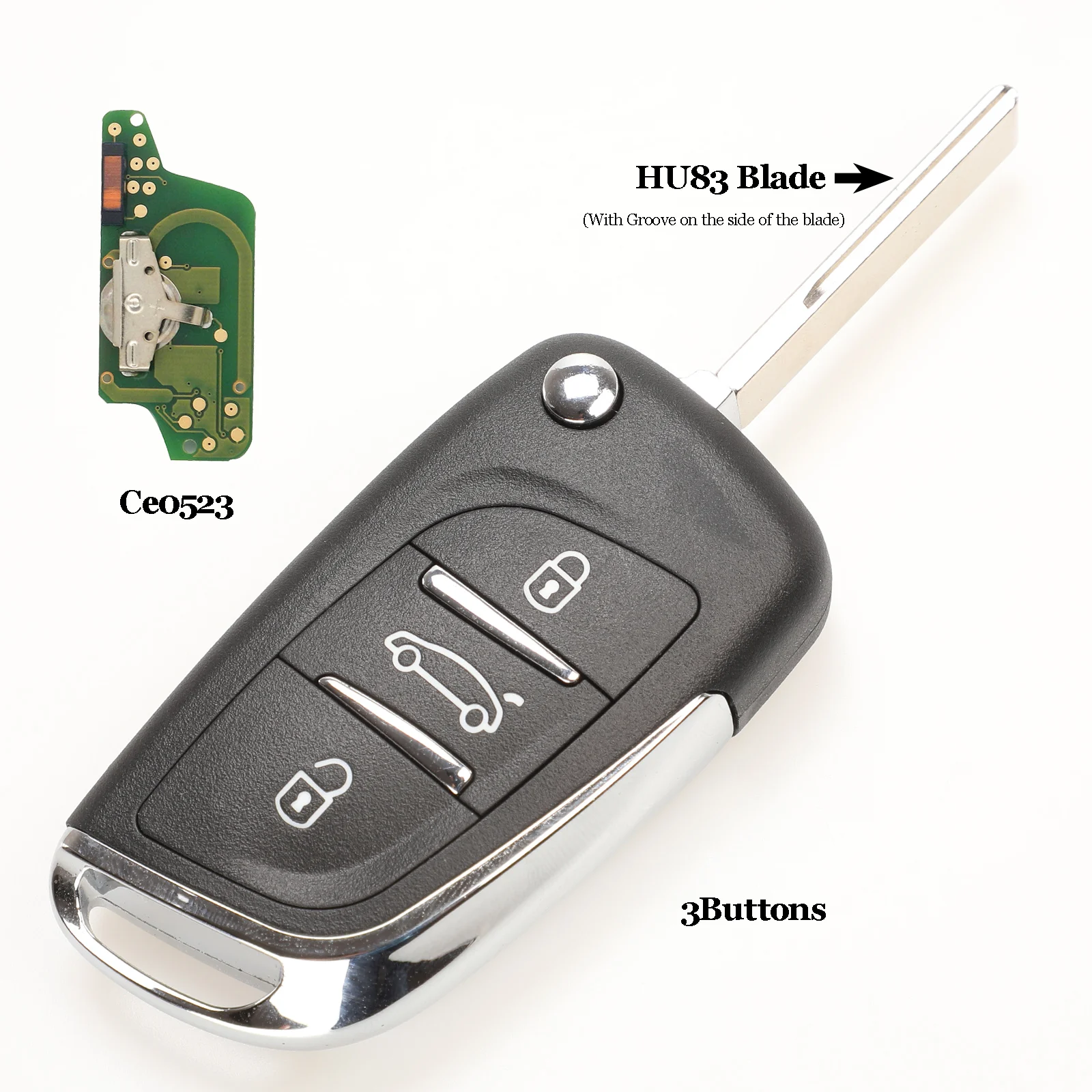 Чехол Для Выкидного Ключа Jingyuqin CE0523 BT Для Peugeot Partner, Citroen C2, C3, C4, C5, Berlingo, Picasso - 2/3 Кнопки
Чехол Для Выкидного Ключа Jingyuqin CE0523 BT Для Peugeot Partner, Citroen C2, C3, C4, C5, Berlingo, Picasso - 2/3 Кнопки