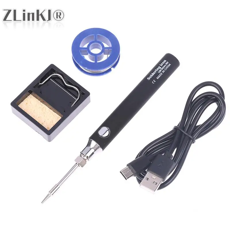 Portable Temperature Electric Soldering Iron Kit USB Charging Soldering Iron with Soldering Stand & Solder wire Home Repair Tool
Portable Temperature Electric Soldering Iron Kit USB Charging Soldering Iron with Soldering Stand & Solder wire Home Repair Tool