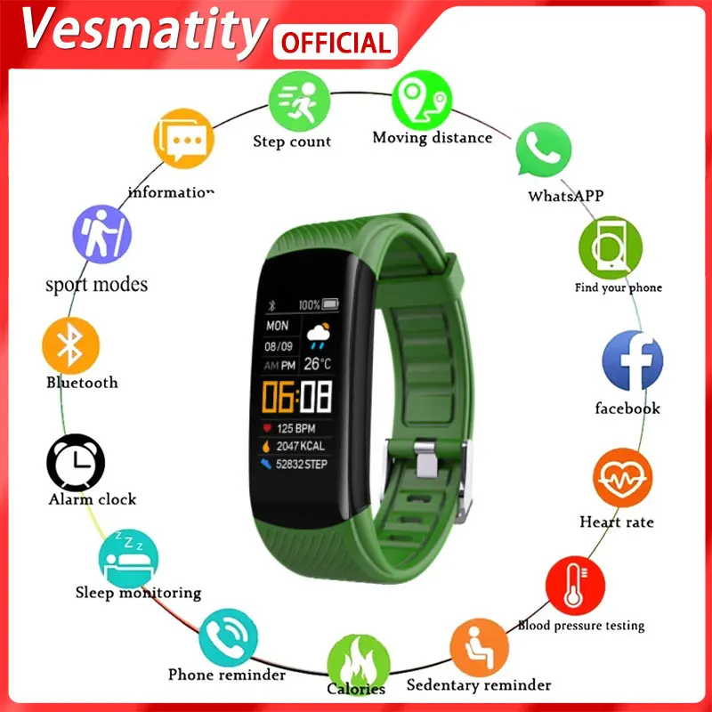 Vesmatity Silicone Smartwatch Men Women Smart Watch Fitness Tracker For Android IOS Smart Clock Sport Waterproof Smart-Watch
Vesmatity Silicone Smartwatch Men Women Smart Watch Fitness Tracker For Android IOS Smart Clock Sport Waterproof Smart-Watch