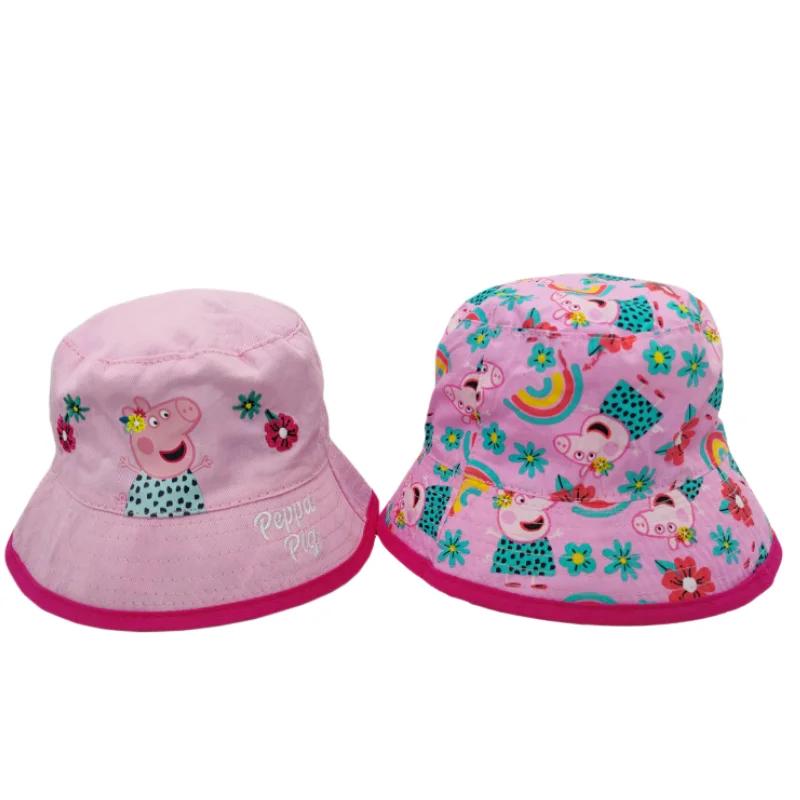 

Мультяшная шапка Свинка Пеппа, детская шапка, Рыбацкая шапка, весенне-летняя дышащая Уличная Повседневная шапка для раковины, оптовая продажа