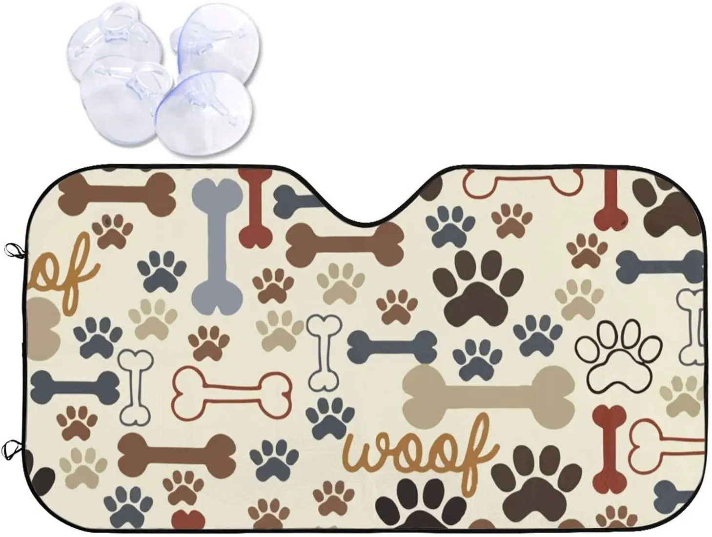 Dog Paw Prints Bones Front Windshield Sun Shade Auto Sunshade for Car Truck SUV-Blocks UV Rays Sun Visor Protector-Keeps Your Ve
Dog Paw Prints Bones Front Windshield Sun Shade Auto Sunshade for Car Truck SUV-Blocks UV Rays Sun Visor Protector-Keeps Your Ve