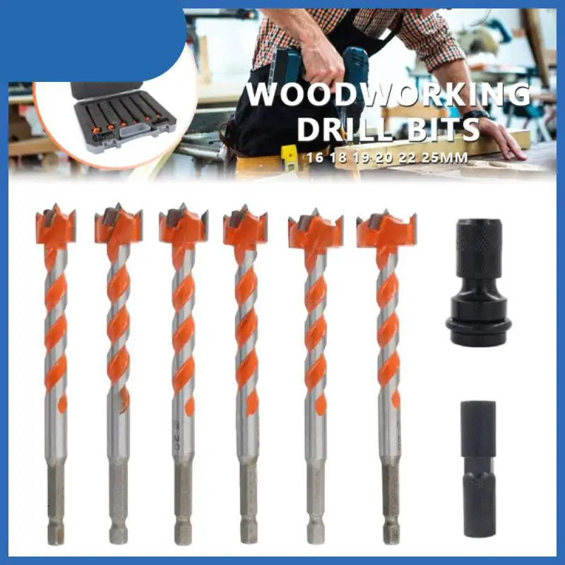 Набор сверл для дрели, комплект из 9 предметов, с шестигранной головкой, для работ по дереву, 16/18/19/20/22/25 мм