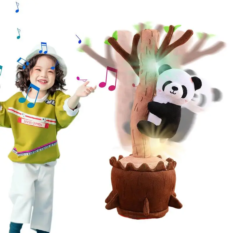 

Panda Dancing Climbing Tree Toy Electronic Singing Plush Toy In Pot Shake Toys Repeat Songs For Girls Boys Toddler Kids