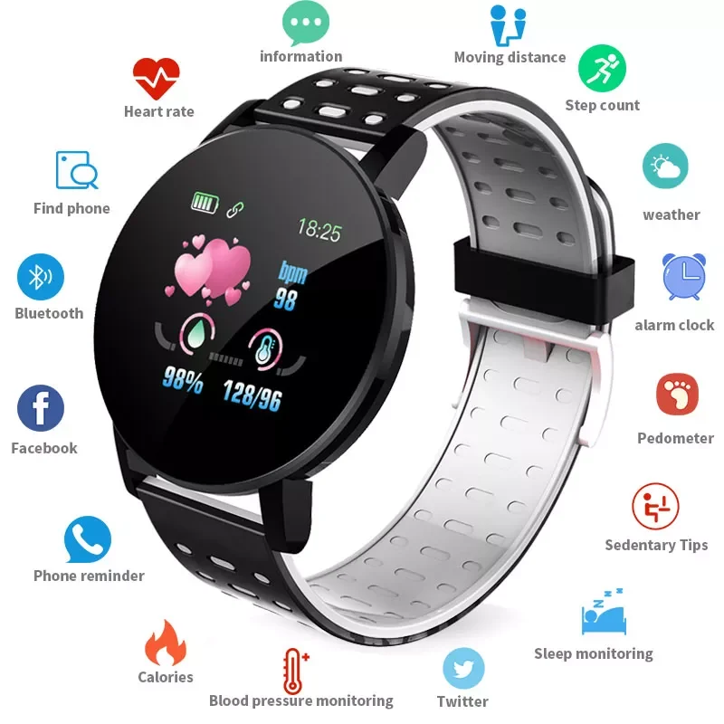 2022 119 Plus Smart Watch Men Fitness Tracker Sport Heart Rate Blood Monitor Bluetooth Women Round Smartwatch For Android IOS
2022 119 Plus Smart Watch Men Fitness Tracker Sport Heart Rate Blood Monitor Bluetooth Women Round Smartwatch For Android IOS
