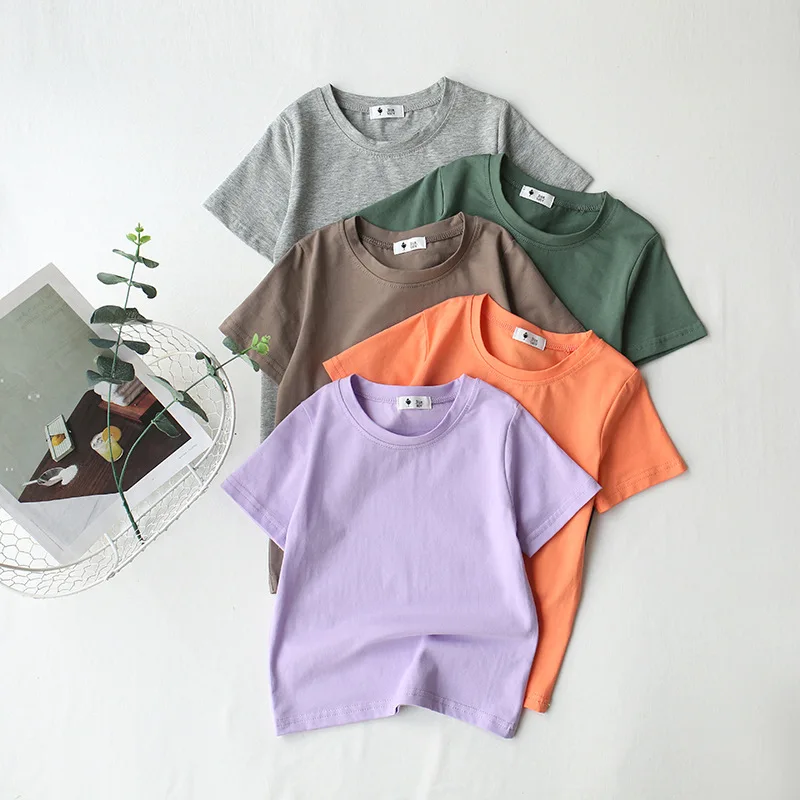 Summer Short Sleeve T-Shirts For Girls Boys Child Kids Soft Toddler Children Solid Tee Tops Clothes 2023 New Casual Wear
Summer Short Sleeve T-Shirts For Girls Boys Child Kids Soft Toddler Children Solid Tee Tops Clothes 2023 New Casual Wear