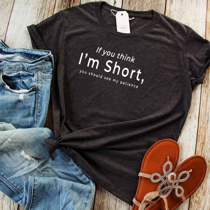 Забавные футболки с надписью If You Think I'm Short, Милая футболка с графическим рисунком, женские модные подарки, новинка 2022, женская футболка с над...
Забавные футболки с надписью If You Think I'm Short, Милая футболка с графическим рисунком, женские модные подарки, новинка 2022, женская футболка с над...
