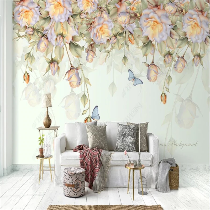 Custom Size Hand-painted Oil Paint Rose Flower Butterfly Mural 3D Wall Paper Home Decor Bedroom Floral Wallpaper
Custom Size Hand-painted Oil Paint Rose Flower Butterfly Mural 3D Wall Paper Home Decor Bedroom Floral Wallpaper