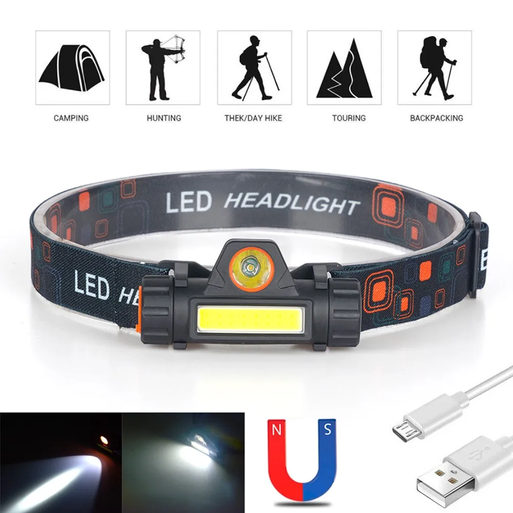 1pc Headlight Waterproof LED Headlamp Super Bright Head Torch USB Rechargeable COB Light Adjustable Base For Camping Hiking
1pc Headlight Waterproof LED Headlamp Super Bright Head Torch USB Rechargeable COB Light Adjustable Base For Camping Hiking