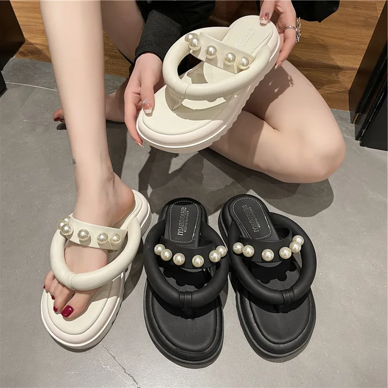 Shoes Slippers Casual Slides Summer Clogs Woman String Bead Rubber Flip Flops Platform Med Pantofle Luxury Flat Soft Beach Hawai
Shoes Slippers Casual Slides Summer Clogs Woman String Bead Rubber Flip Flops Platform Med Pantofle Luxury Flat Soft Beach Hawai