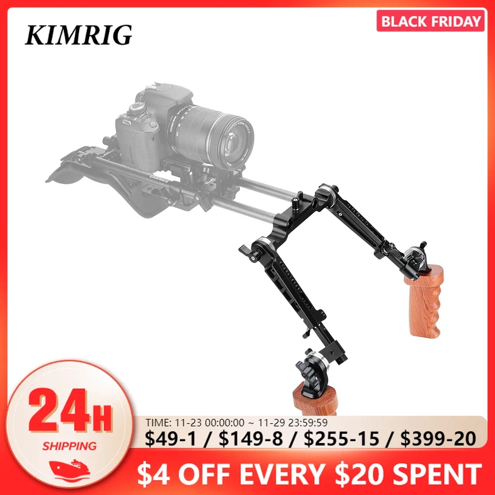 KIMRIG Extension-type Shoulder Mount Rig ARRI Rosette Handle Kit Wooden Handgrip Adjustable Extension Arm For Dslr Canon Sony
KIMRIG Extension-type Shoulder Mount Rig ARRI Rosette Handle Kit Wooden Handgrip Adjustable Extension Arm For Dslr Canon Sony
