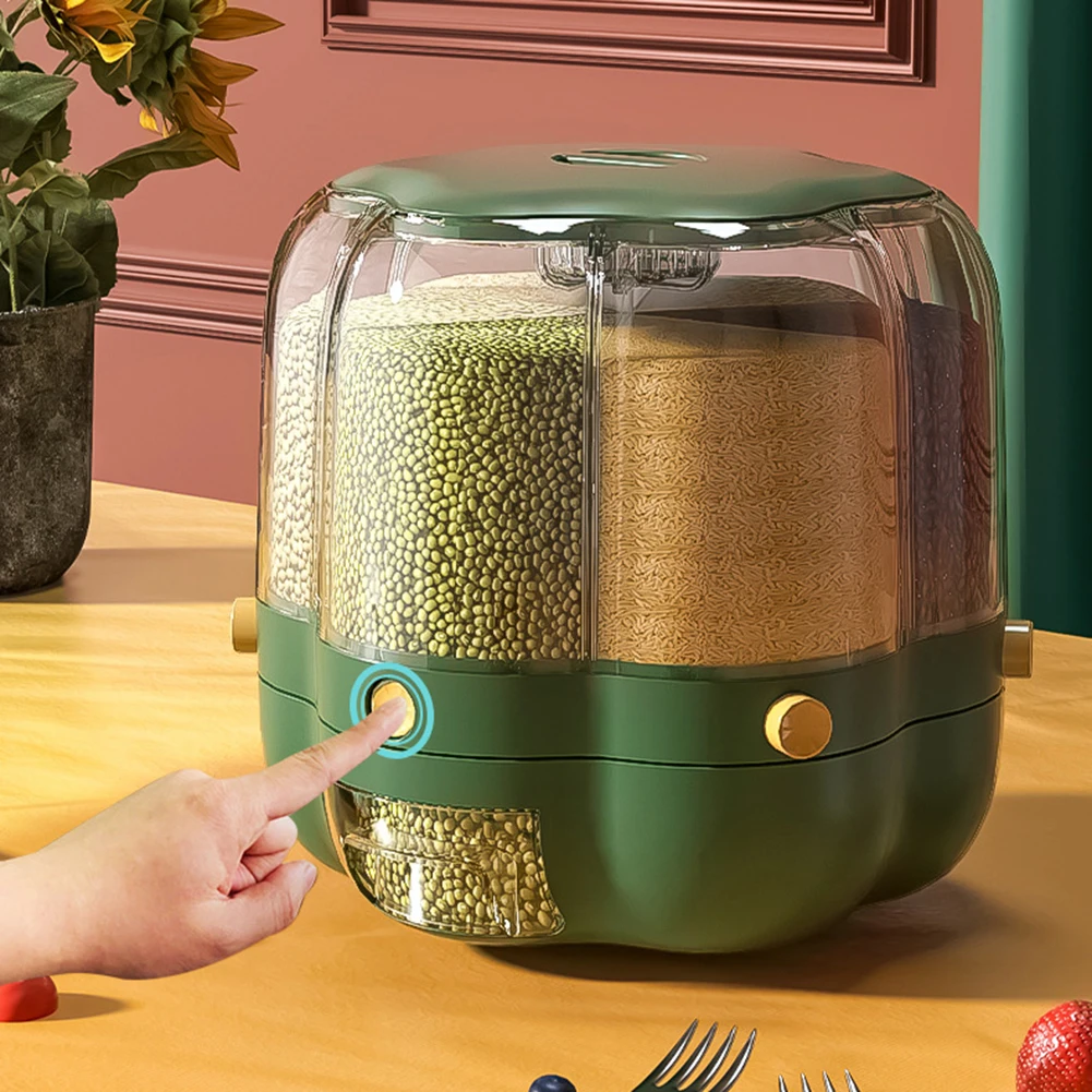 Rotating Cereal Containers Automatic Grain Storage Bin Food Grain Storage Container Grains Dispenser Rice Box Bucket
Rotating Cereal Containers Automatic Grain Storage Bin Food Grain Storage Container Grains Dispenser Rice Box Bucket