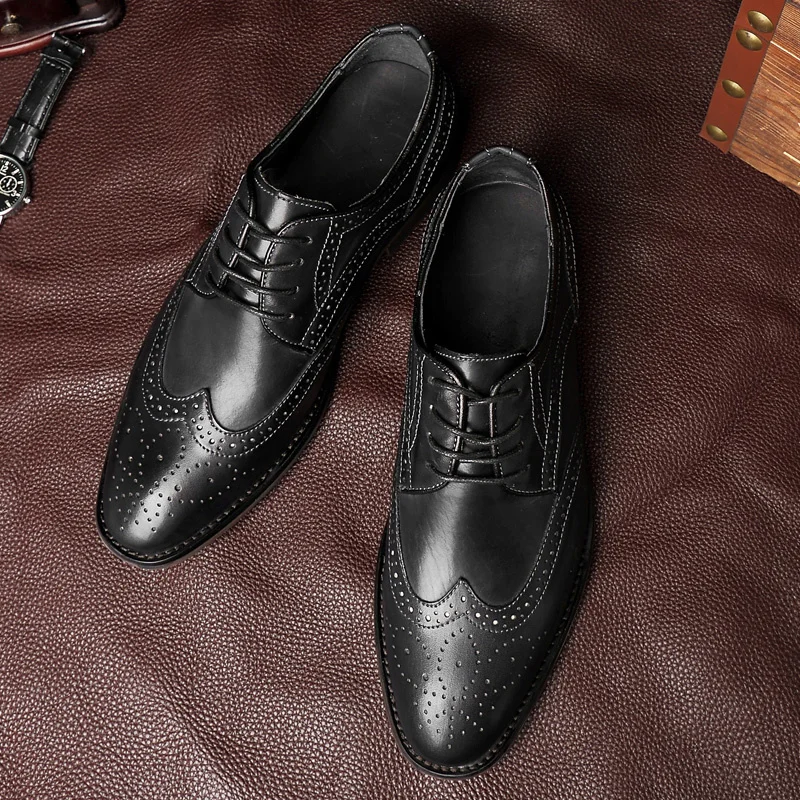Shoes Mens Casual Luxury Derby Shoes Genuine Leather Business Brogue Shoes Pointed Toe Elegant Formal Shoes High Quality Oxford
Shoes Mens Casual Luxury Derby Shoes Genuine Leather Business Brogue Shoes Pointed Toe Elegant Formal Shoes High Quality Oxford