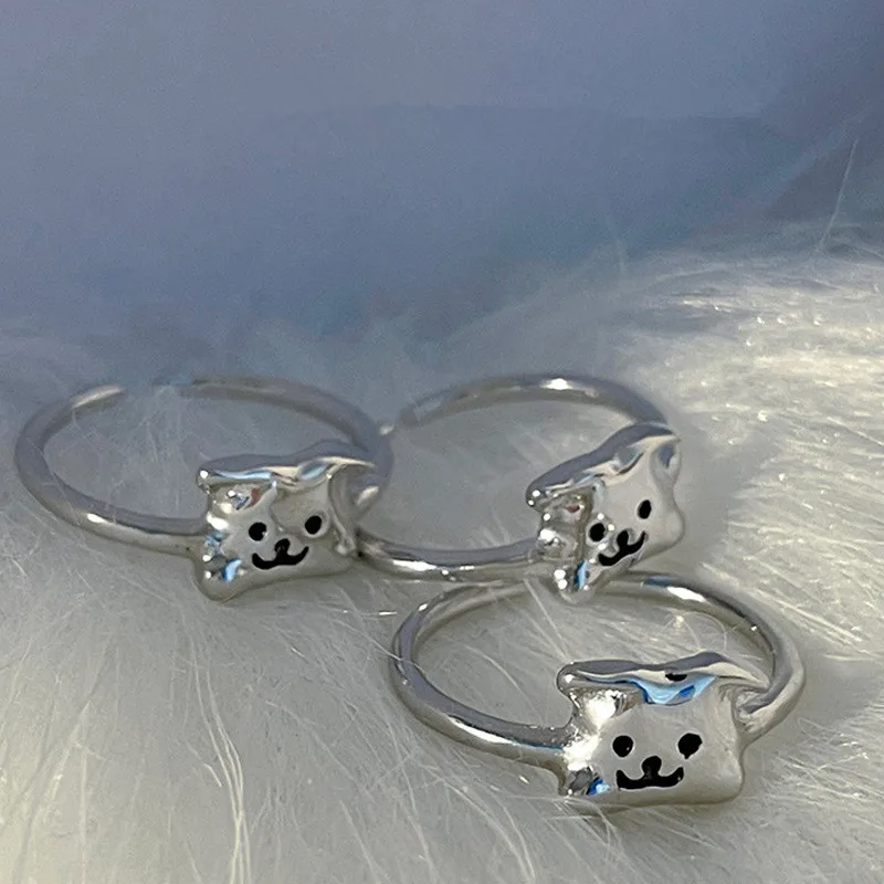 2023 Cute Cartoon Puppy Silver Color Rings for Women Girls Trend Design Simple Funny Dogs Open Adjustable Finger Ring Jewelry
2023 Cute Cartoon Puppy Silver Color Rings for Women Girls Trend Design Simple Funny Dogs Open Adjustable Finger Ring Jewelry