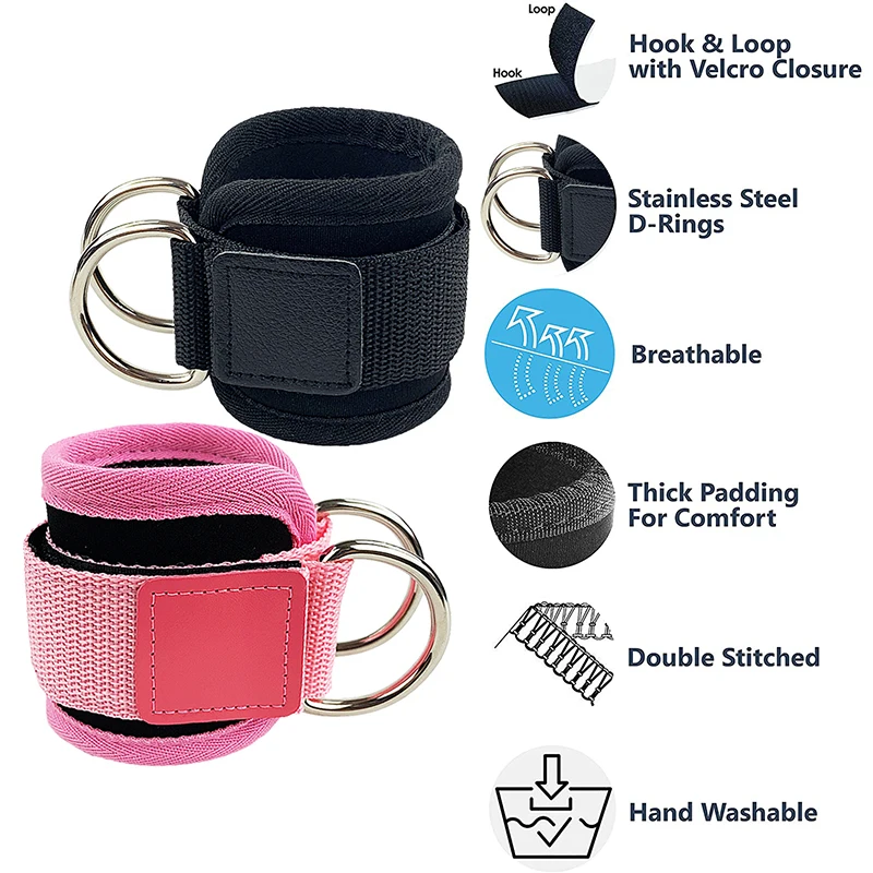 Fitness Ankle Straps Adjustable D-Ring Foot Support Cuffs Gym Leg Strength Workouts Pulley With Buckle Sports Feet Guard
Fitness Ankle Straps Adjustable D-Ring Foot Support Cuffs Gym Leg Strength Workouts Pulley With Buckle Sports Feet Guard