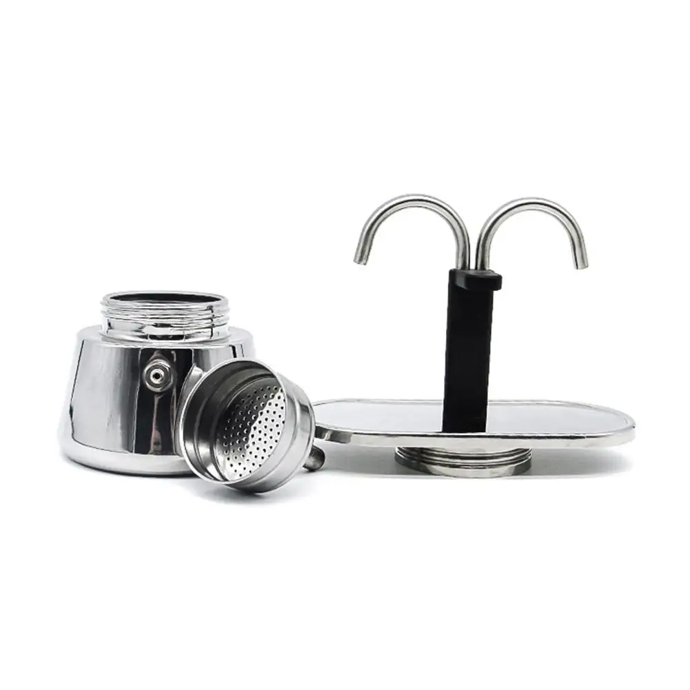 2 Cup 100Ml Moka Pot Double Head Stainless Steel Mocha Coffee Pot Coffee Tools DIY Conduit Coffee Maker Moka Coffee Maker
2 Cup 100Ml Moka Pot Double Head Stainless Steel Mocha Coffee Pot Coffee Tools DIY Conduit Coffee Maker Moka Coffee Maker