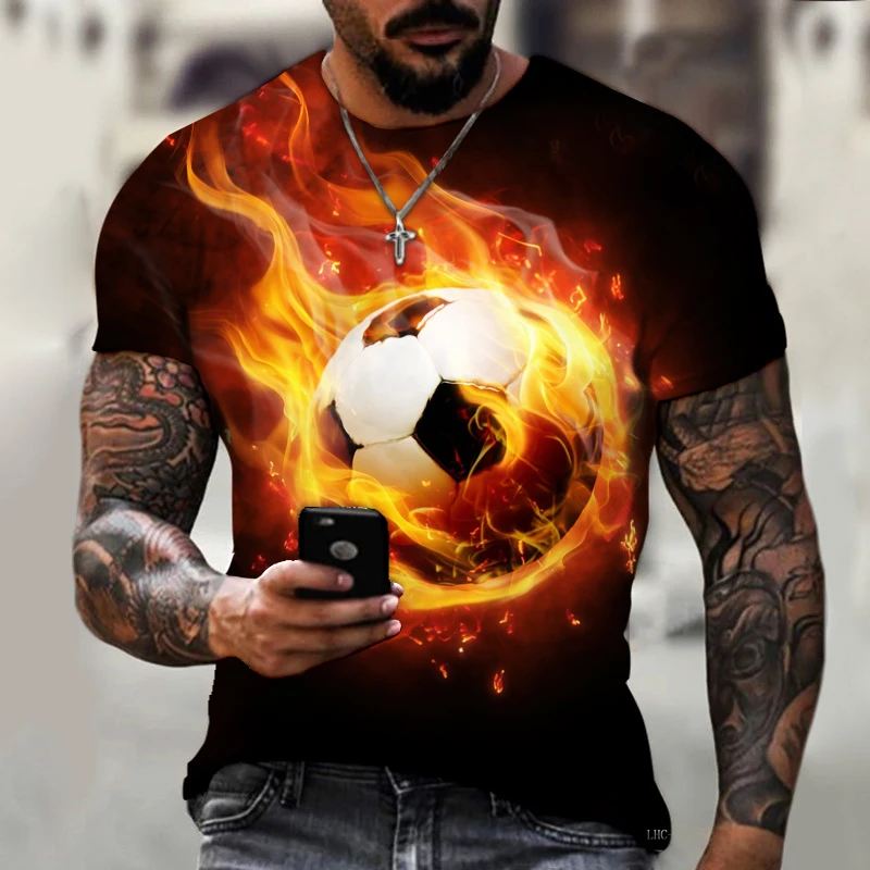 2022 Clothing Football With Flames World Cup 3D Printing Lycra Polyester Clothing Men's And Women's T-shirt Oversized Summer Top
2022 Clothing Football With Flames World Cup 3D Printing Lycra Polyester Clothing Men's And Women's T-shirt Oversized Summer Top