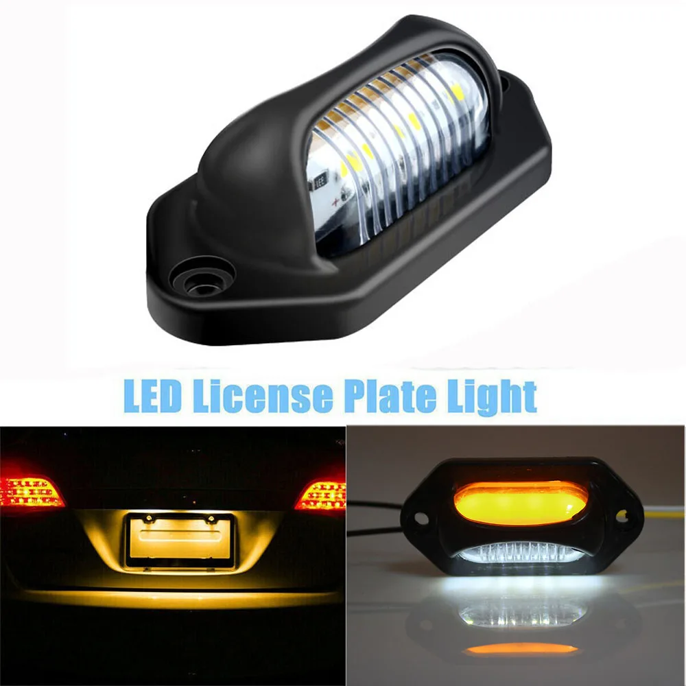 Waterproof 8-LED 12V Two-color Car LED License Lamp Number Plate Lights For Truck Trailer License Plate Lights With Screws
Waterproof 8-LED 12V Two-color Car LED License Lamp Number Plate Lights For Truck Trailer License Plate Lights With Screws