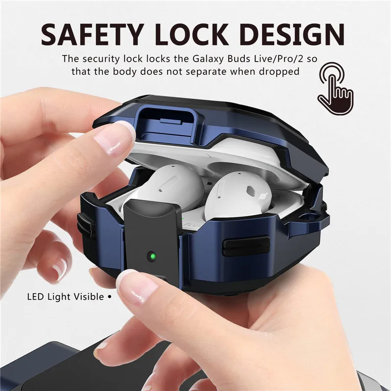 Armor Cover for Samsung Galaxy Buds Live/Pro/2 Case Secure Lock Design Matte Cover Full Body Protector for Samsung Buds 2 Cases
Armor Cover for Samsung Galaxy Buds Live/Pro/2 Case Secure Lock Design Matte Cover Full Body Protector for Samsung Buds 2 Cases