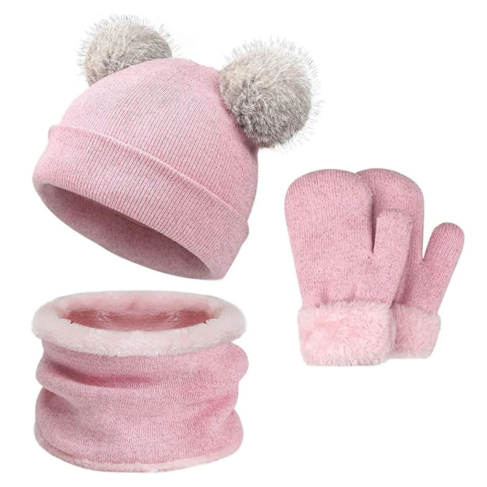 Winter Children With Velvet And Thick Hat Gloves Warm Cute Hairball Hat Baby Hat Gloves Scarf Set Girls Scarf Hat Set Men
Winter Children With Velvet And Thick Hat Gloves Warm Cute Hairball Hat Baby Hat Gloves Scarf Set Girls Scarf Hat Set Men