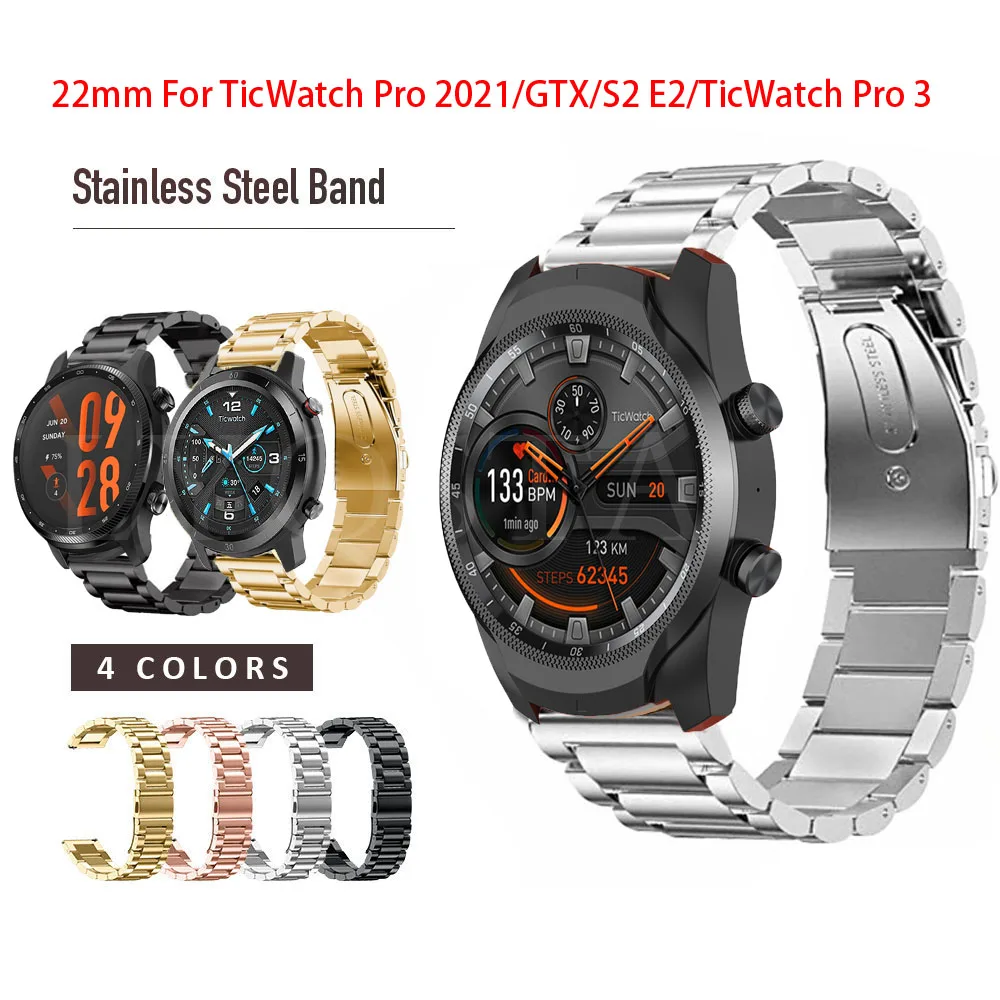 Металлический ремешок для смарт-часов TicWatch Pro 3 GPS/GTX/E2/S2, браслет из нержавеющей стали для TicWatch Pro 3 LTE Correa, 22 мм
Металлический ремешок для смарт-часов TicWatch Pro 3 GPS/GTX/E2/S2, браслет из нержавеющей стали для TicWatch Pro 3 LTE Correa, 22 мм