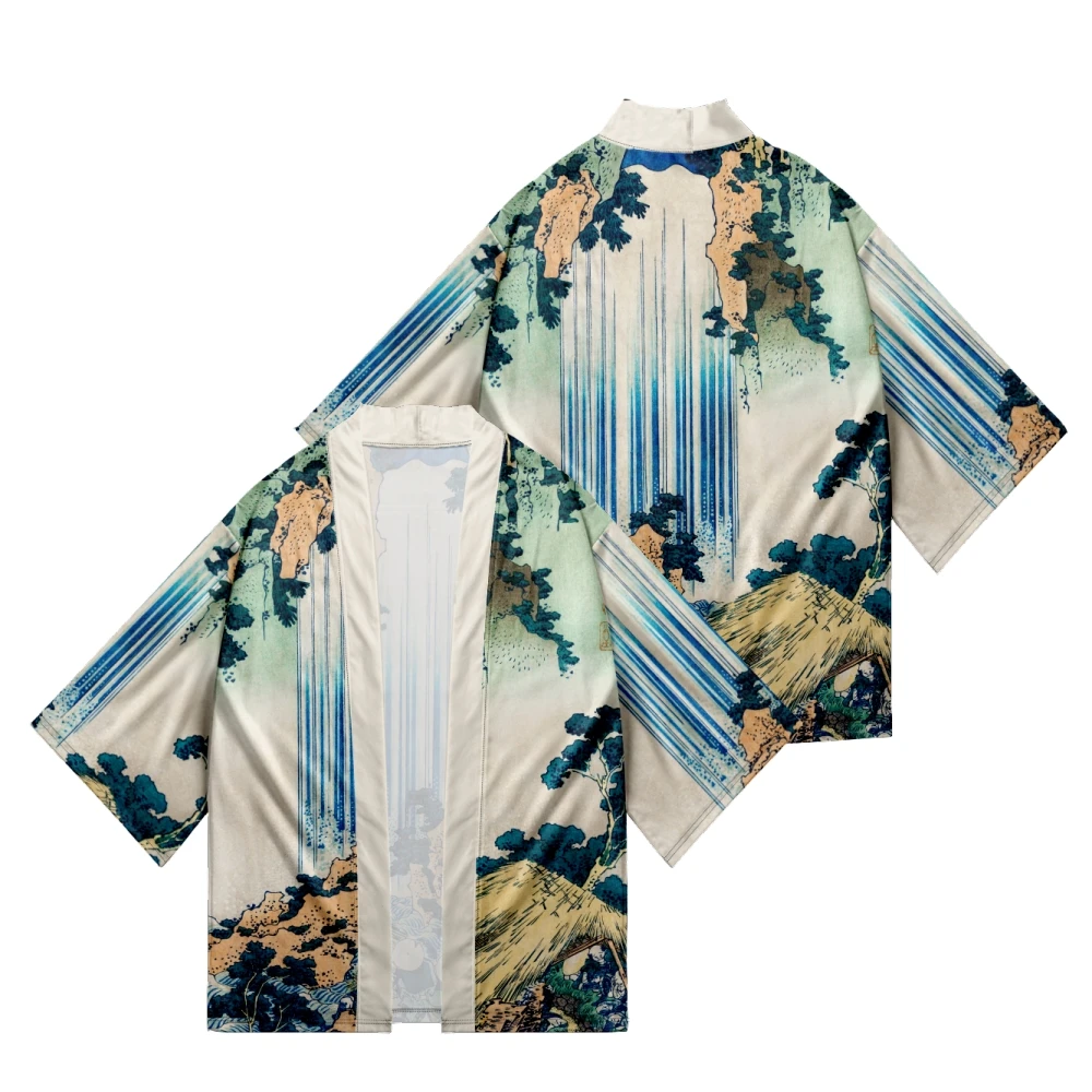 Cliff print loose Japanese street style fashion casual Japanese Harajuku beach style summer men's and women's yukata kimono
Cliff print loose Japanese street style fashion casual Japanese Harajuku beach style summer men's and women's yukata kimono