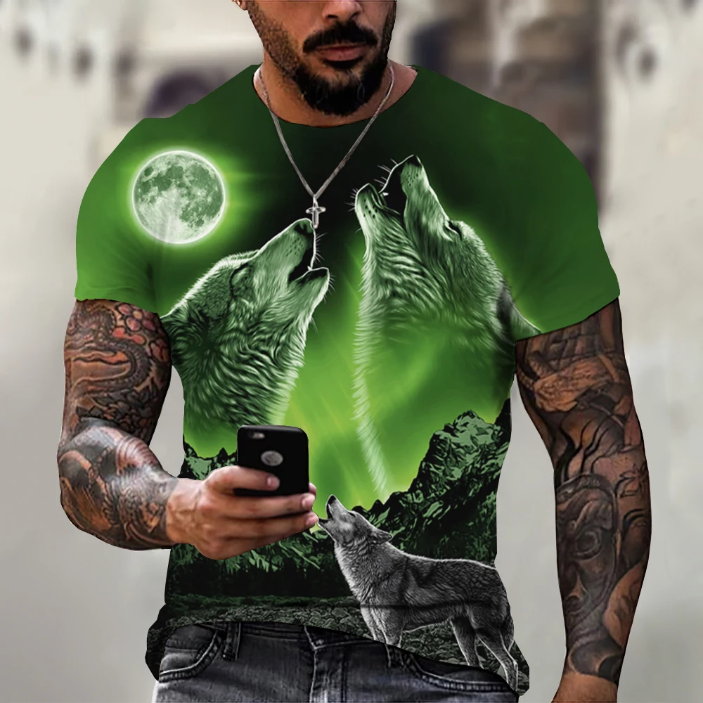 2023 Animal Print Short Sleeve Top 3D Casual Street Man's T-shirt Oversized Tee Shirt Men Vintage Clothing Wolf T Shirt For Mens
2023 Animal Print Short Sleeve Top 3D Casual Street Man's T-shirt Oversized Tee Shirt Men Vintage Clothing Wolf T Shirt For Mens