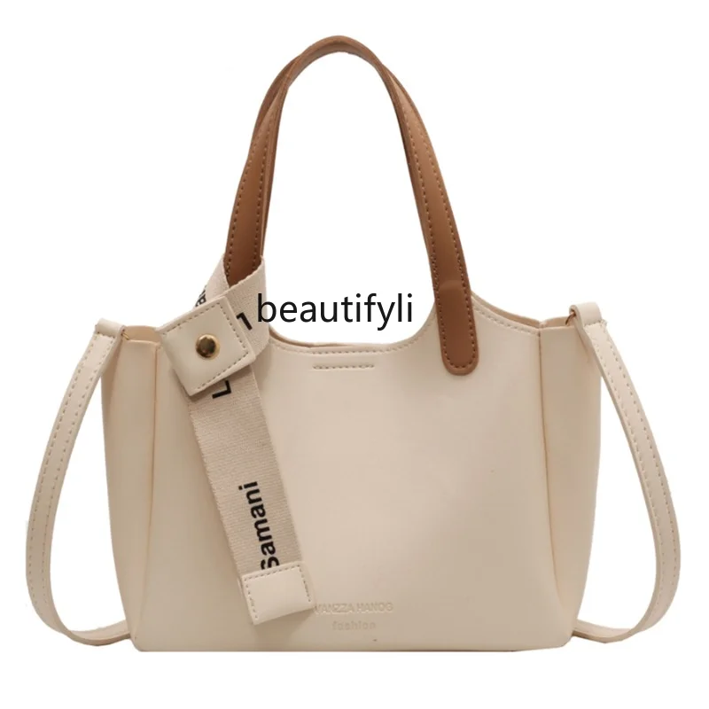 

zq Large Capacity Bag Women's Bag Summer All-Matching Crossbody Bag High Sense Portable Bucket Commuter Bag