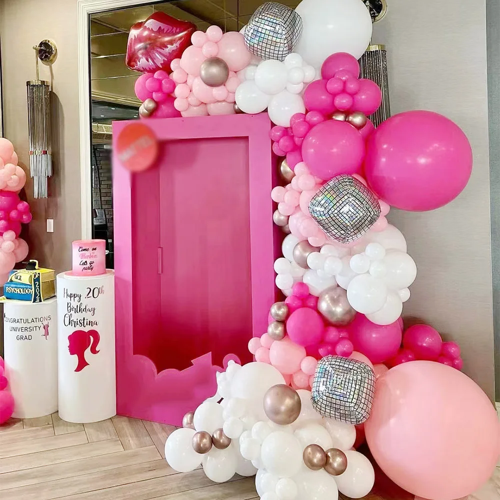 117pcs Hot Pink Balloon Garland Arch 4D Disco Large Lips Foil Balloon Princess Birthday Wedding Valentine's Day Party Decoration
117pcs Hot Pink Balloon Garland Arch 4D Disco Large Lips Foil Balloon Princess Birthday Wedding Valentine's Day Party Decoration