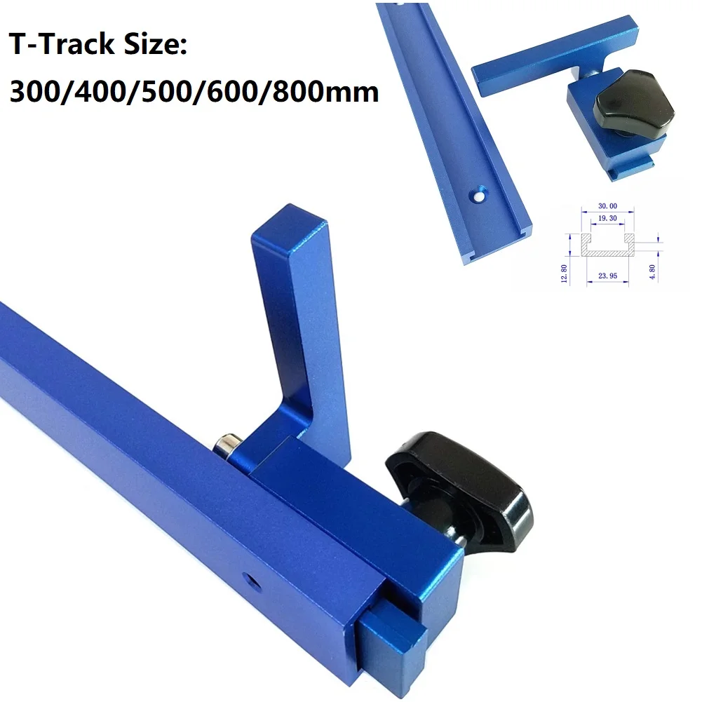 300-800MM 30# Chute Limit Block Woodworking Slider Blue Aluminum Alloy T-Track And T-slot Miter Track Stop Set For Router Table
300-800MM 30# Chute Limit Block Woodworking Slider Blue Aluminum Alloy T-Track And T-slot Miter Track Stop Set For Router Table