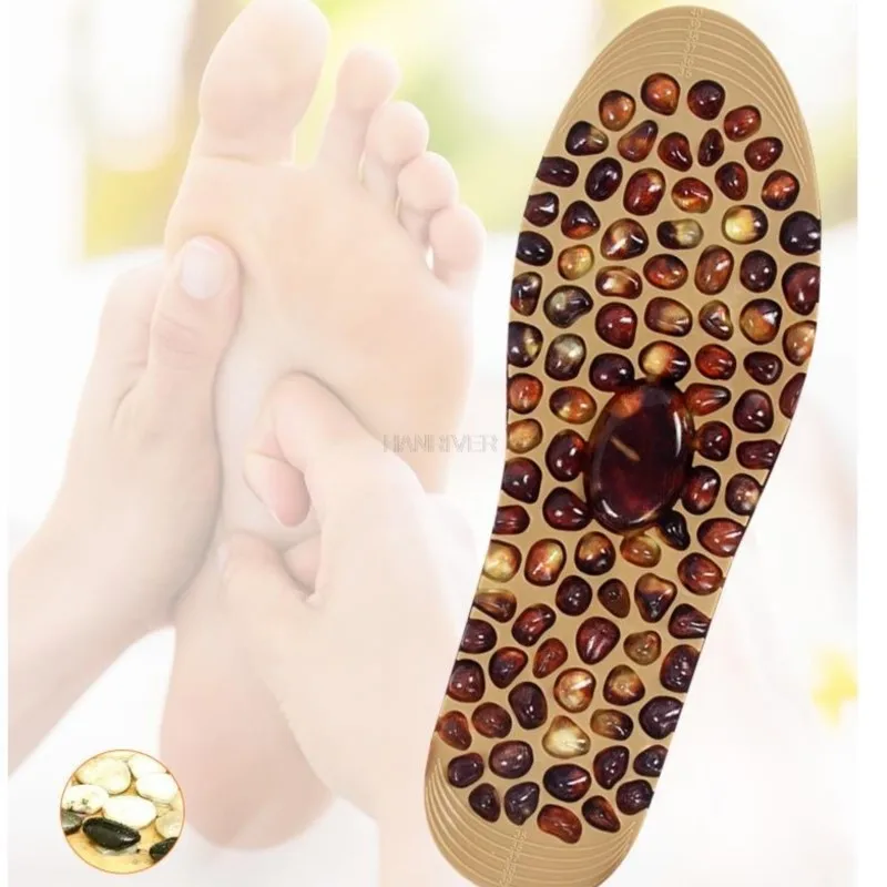 

Fashion Soft Rubber Cobblestone Therapy Acupressure Pad Feet Massager Insole For Shoes Unisex Insoles Improve Blood Circulation