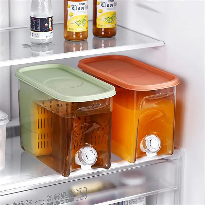 

3.5L Cold Kettle With Faucet Large-capacity Fruit Teapot Beverage Dispenser Lemonade Juice Bottle Refrigerator Ice Water Bucket
